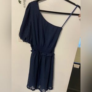 🌻3x$10. One-Shoulder Navy Dress